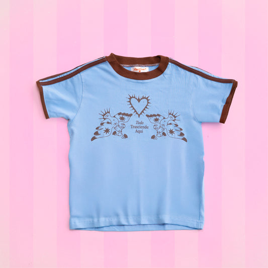 Aquí y Ahora Baby Tee🩵
