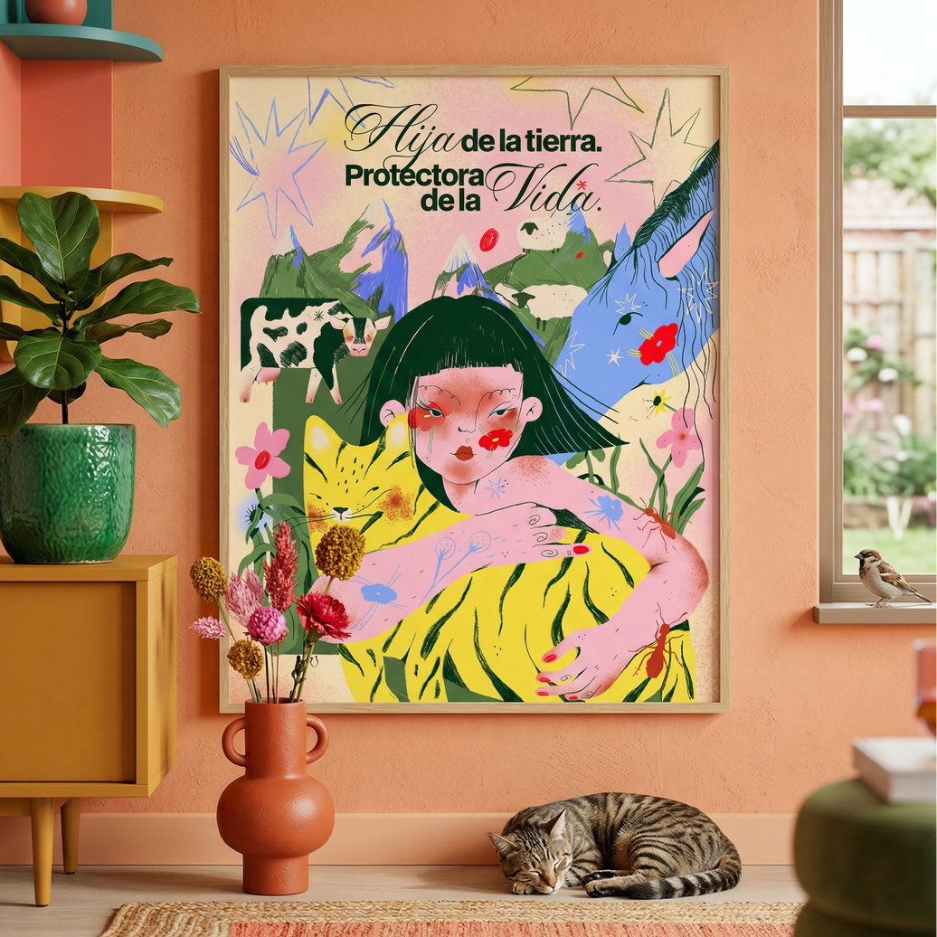 🌸🐄 Póster Guardiana
